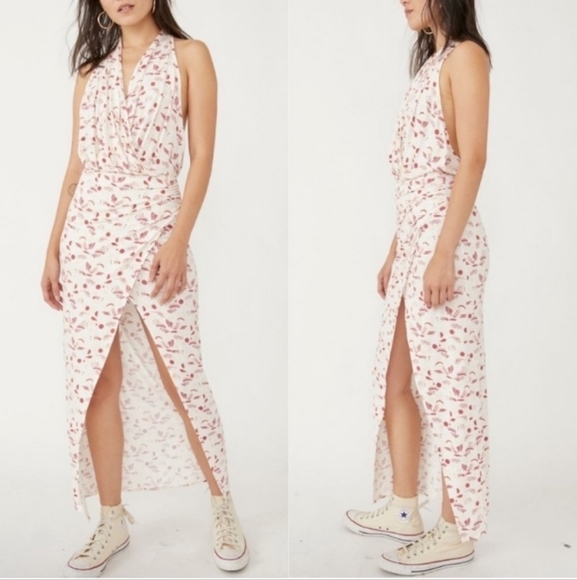 NWT Free People Daria Graphic Maxi Dress in Ivory combo - Picture 2 of 8